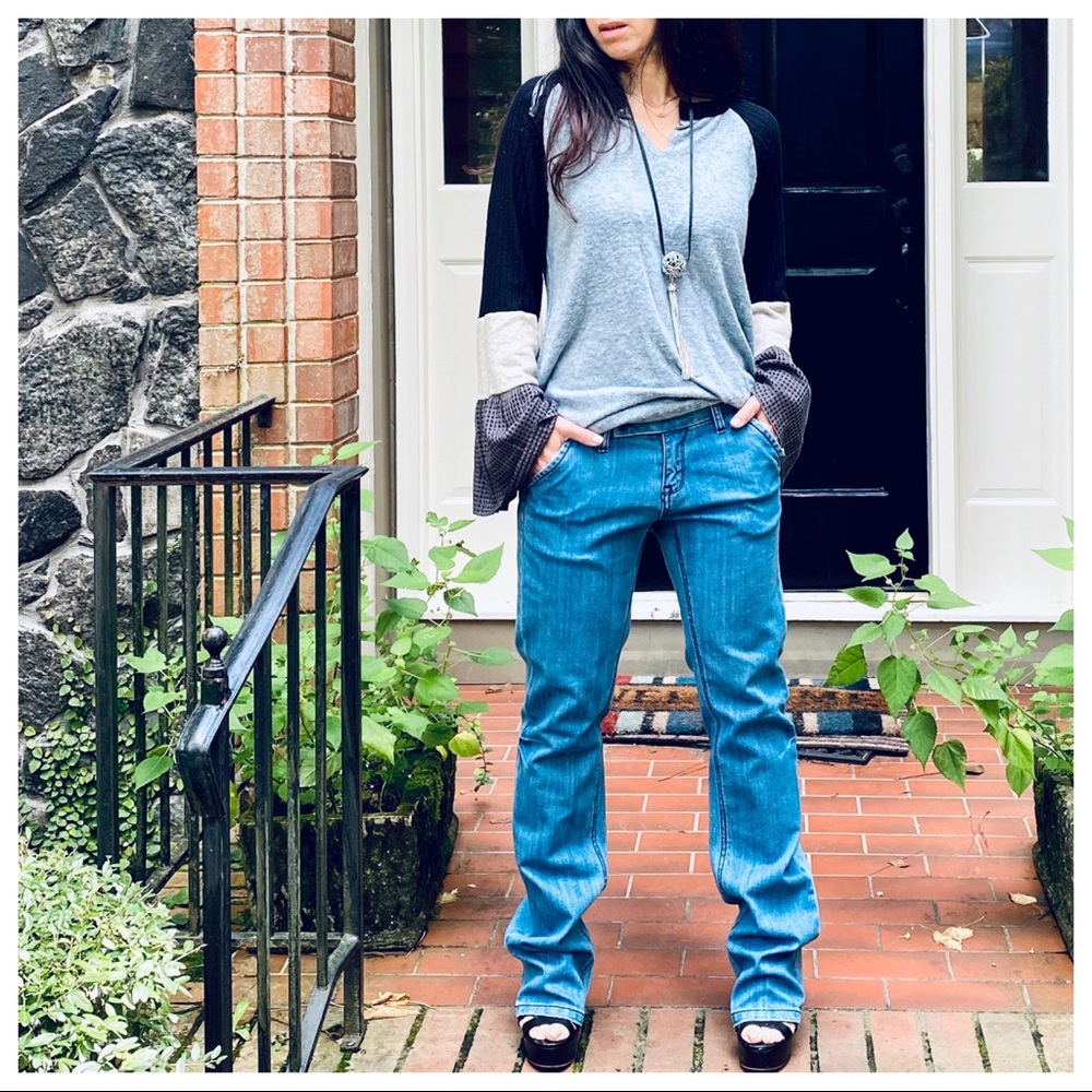 ✨LAST ONE✨BOHO COLOR BLOCK BELL SLEEVES TOP - Picture 6 of 9